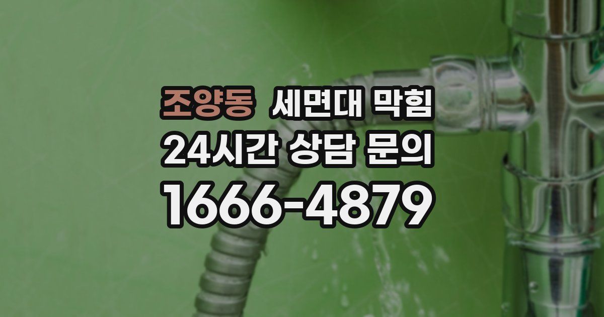 조양동 세면대 막힘