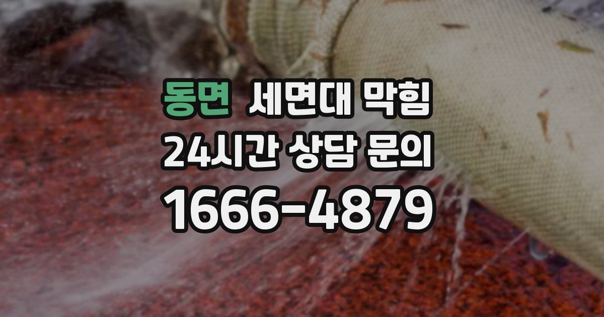 동면 세면대 막힘