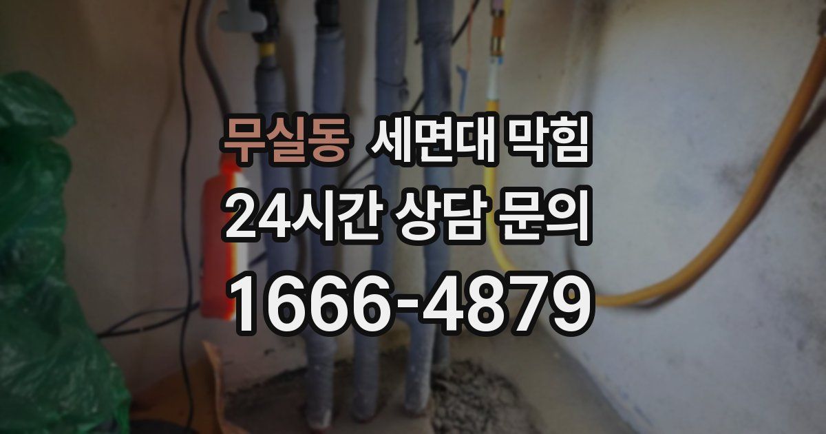 무실동 세면대 막힘