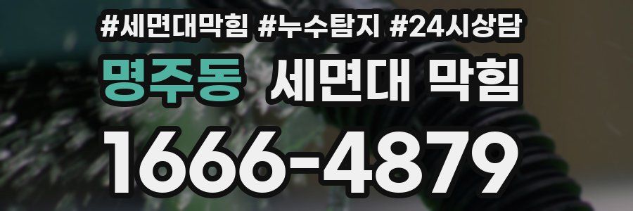 명주동 세면대 막힘