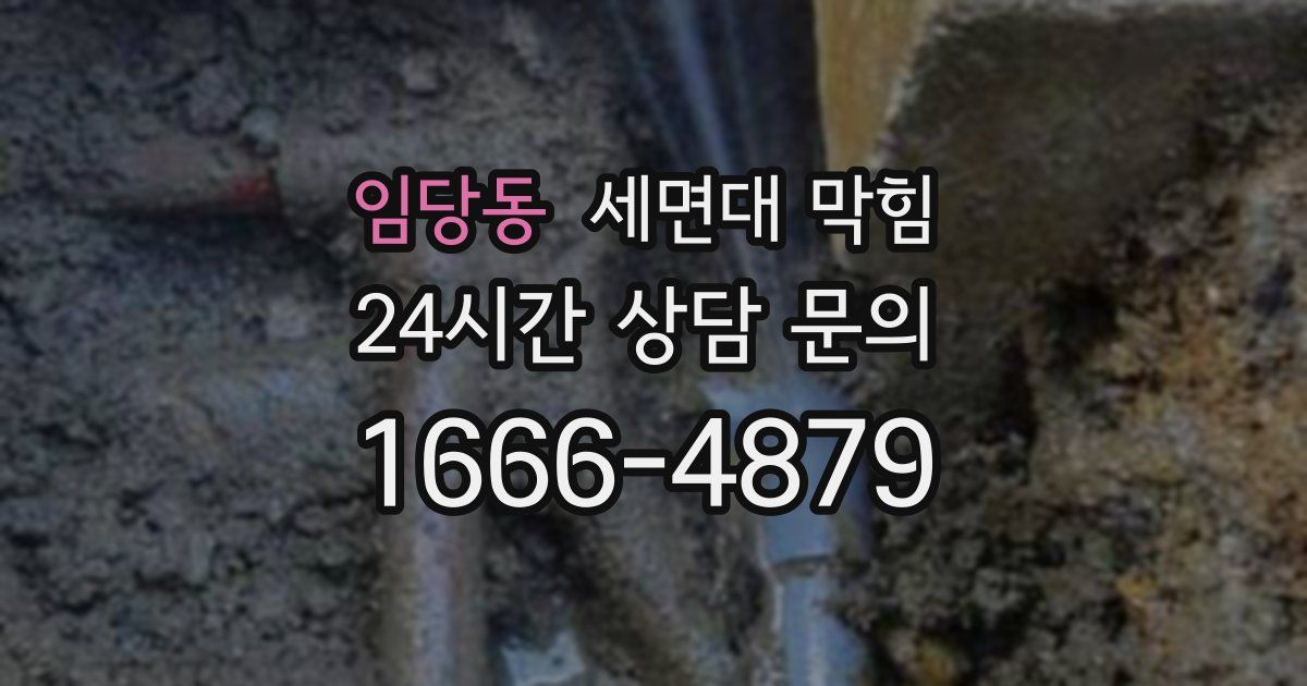 임당동 세면대 막힘