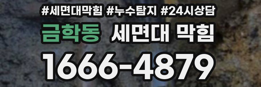 금학동 세면대 막힘