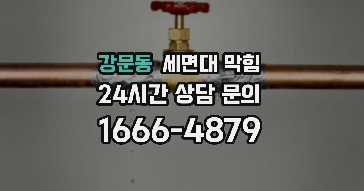 강문동 세면대 막힘