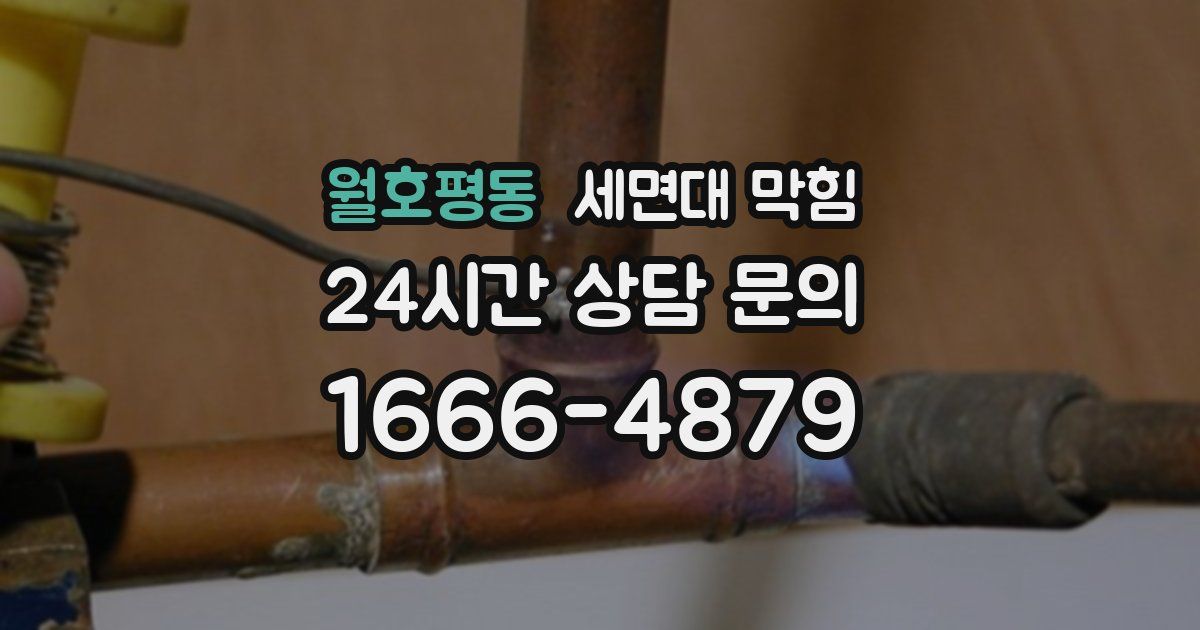 월호평동 세면대 막힘