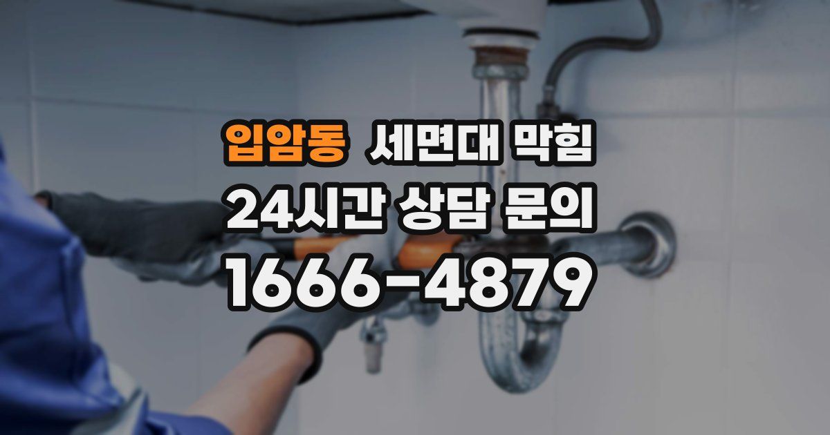 입암동 세면대 막힘