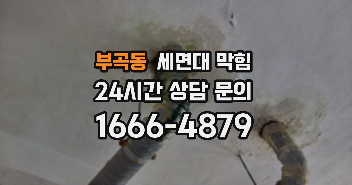 부곡동 세면대 막힘