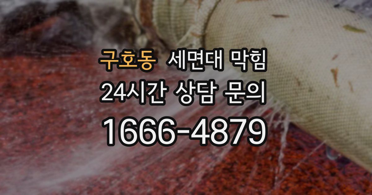 구호동 세면대 막힘