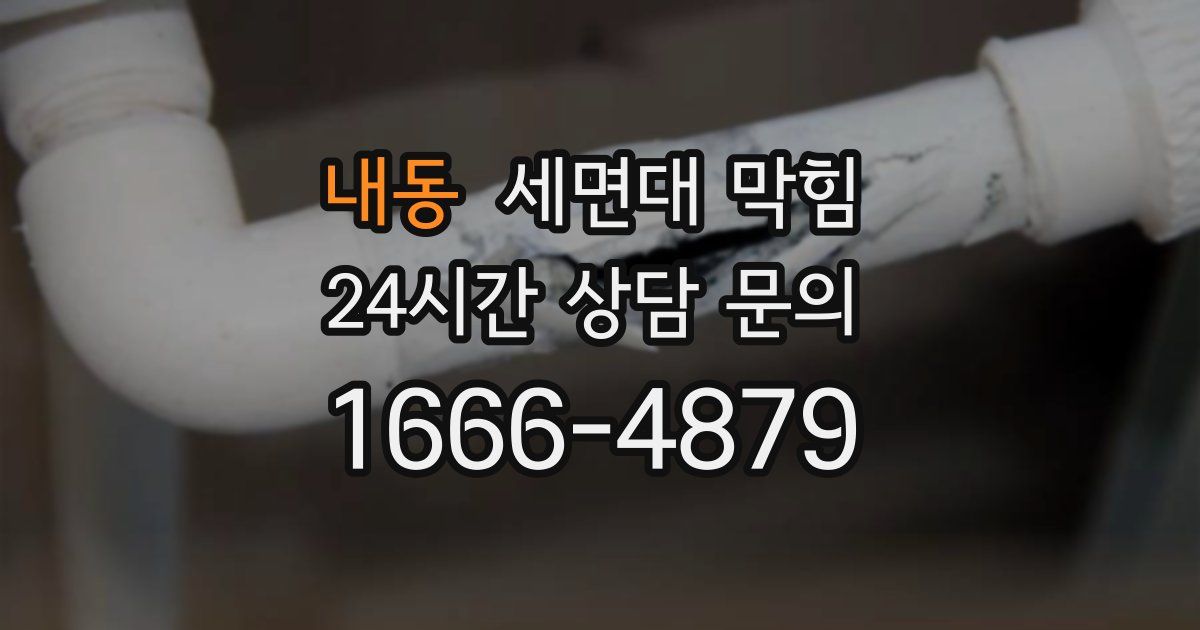 내동 세면대 막힘