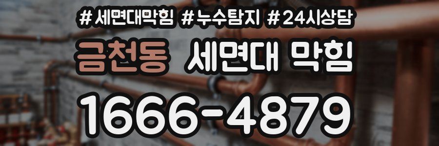 금천동 세면대 막힘