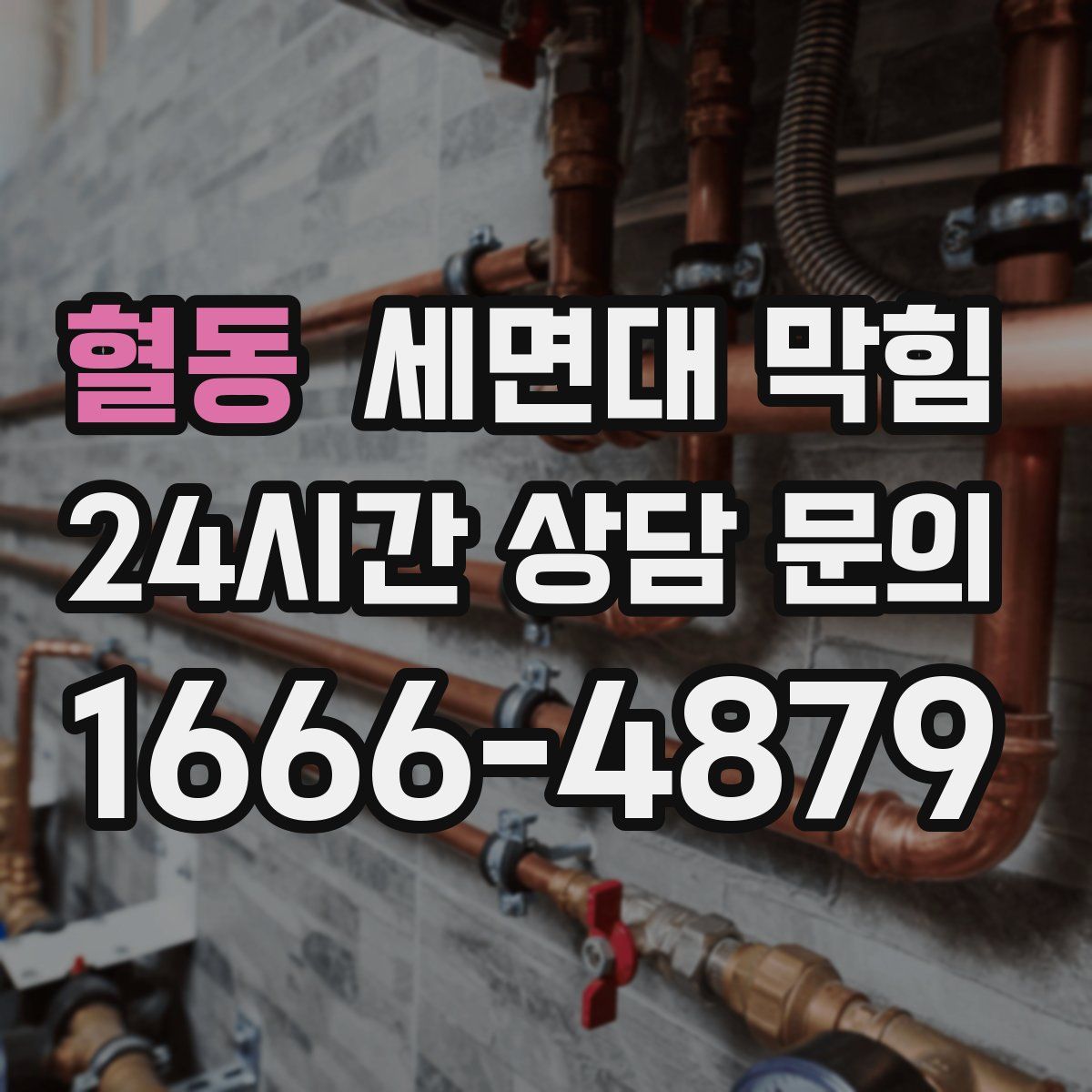 혈동 세면대 막힘