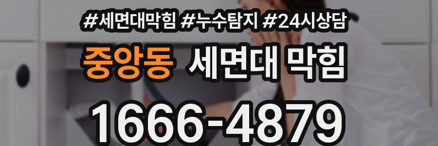 중앙동 세면대 막힘