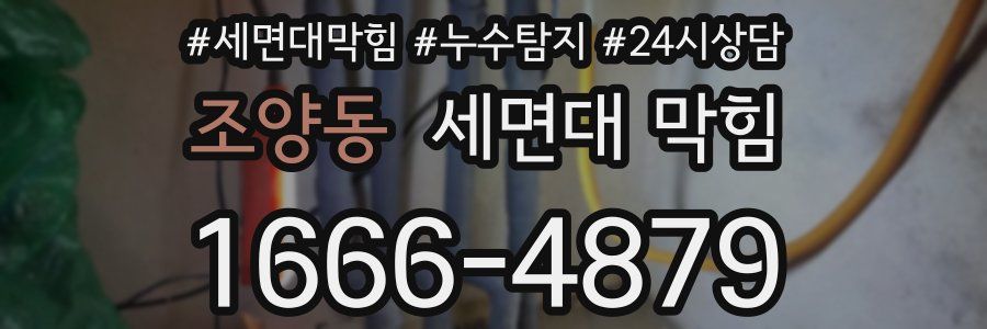 조양동 세면대 막힘