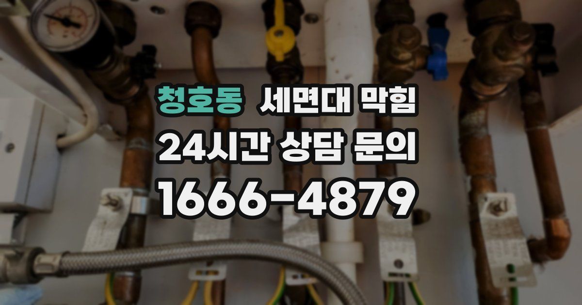 청호동 세면대 막힘