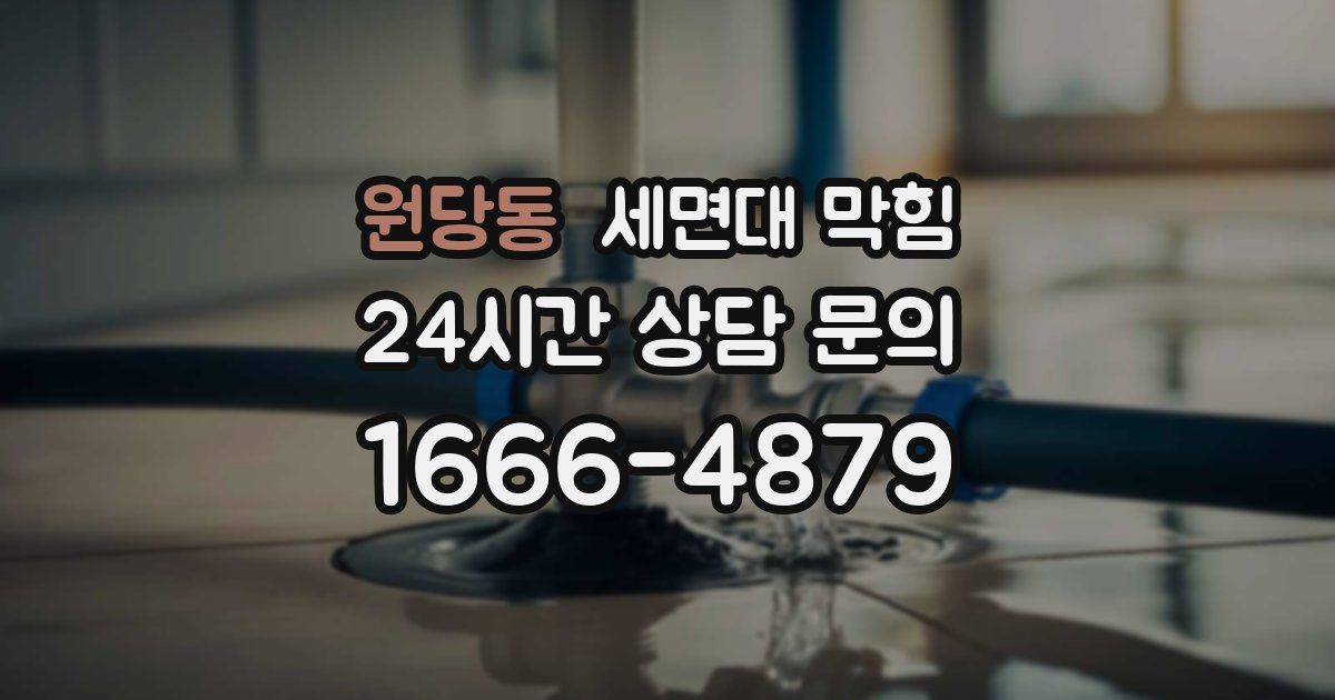 원당동 세면대 막힘