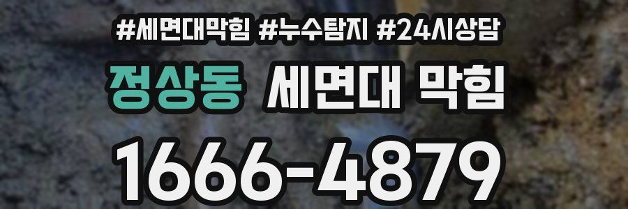 정상동 세면대 막힘