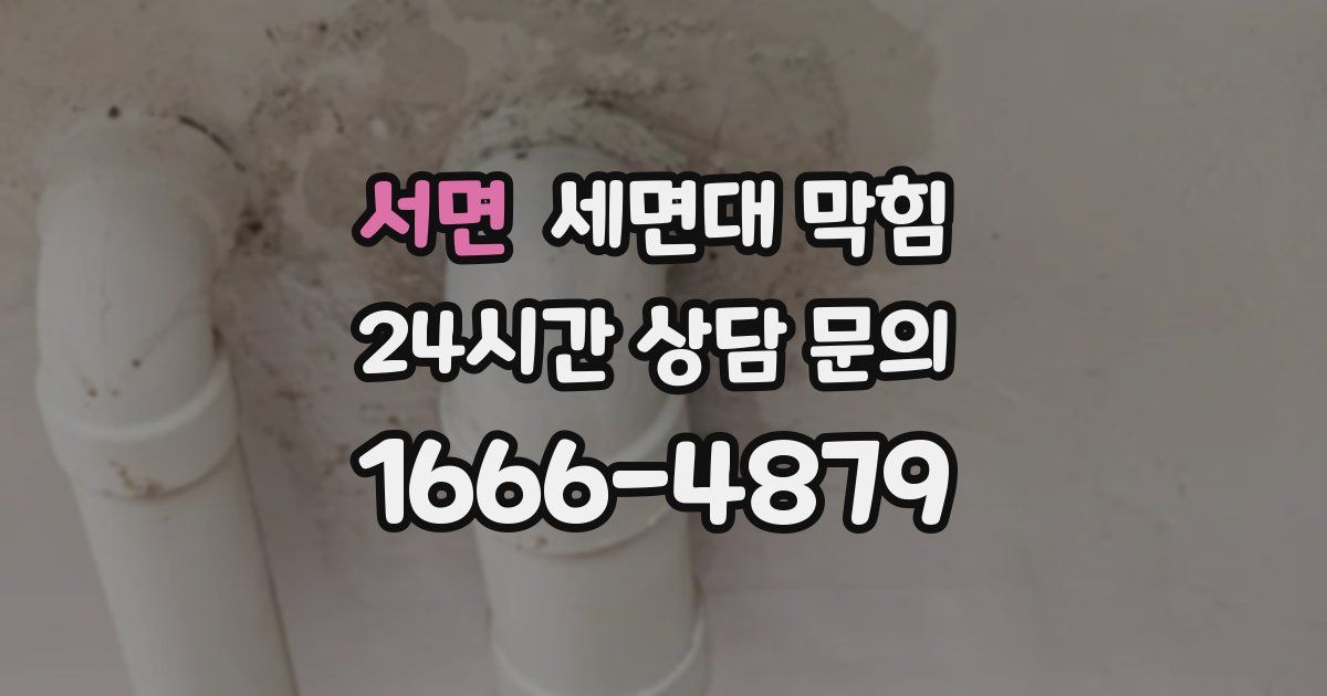 서면 세면대 막힘