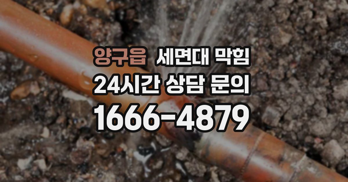 양구읍 세면대 막힘