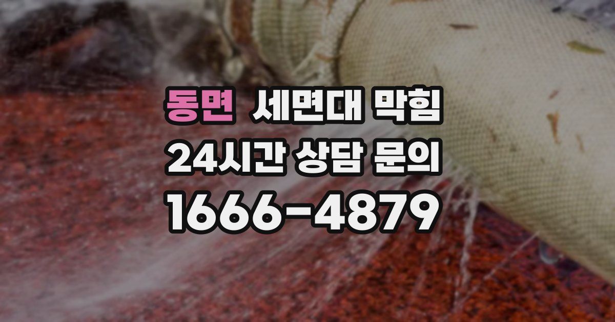 동면 세면대 막힘