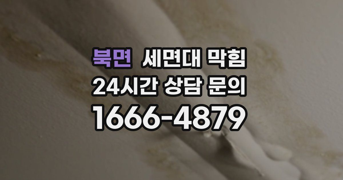 북면 세면대 막힘