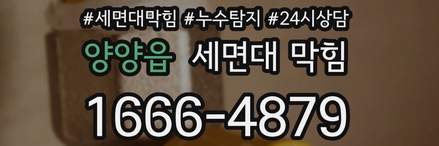 양양읍 세면대 막힘