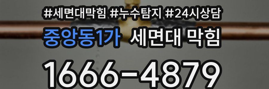 중앙동1가 세면대 막힘