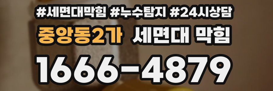 중앙동2가 세면대 막힘