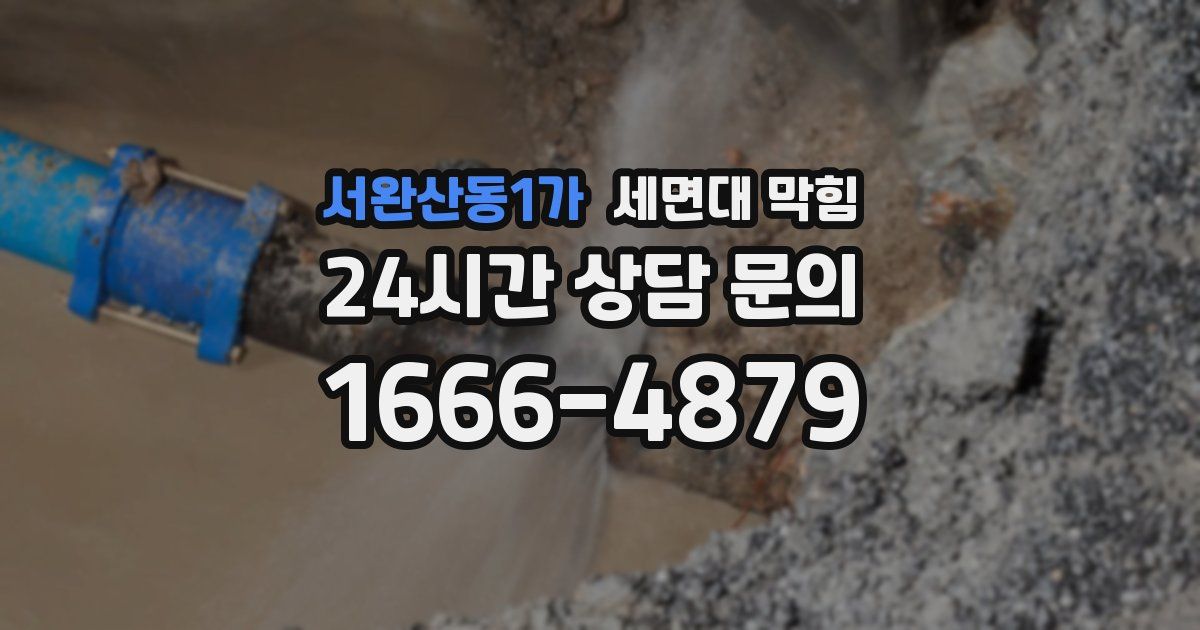 서완산동1가 세면대 막힘