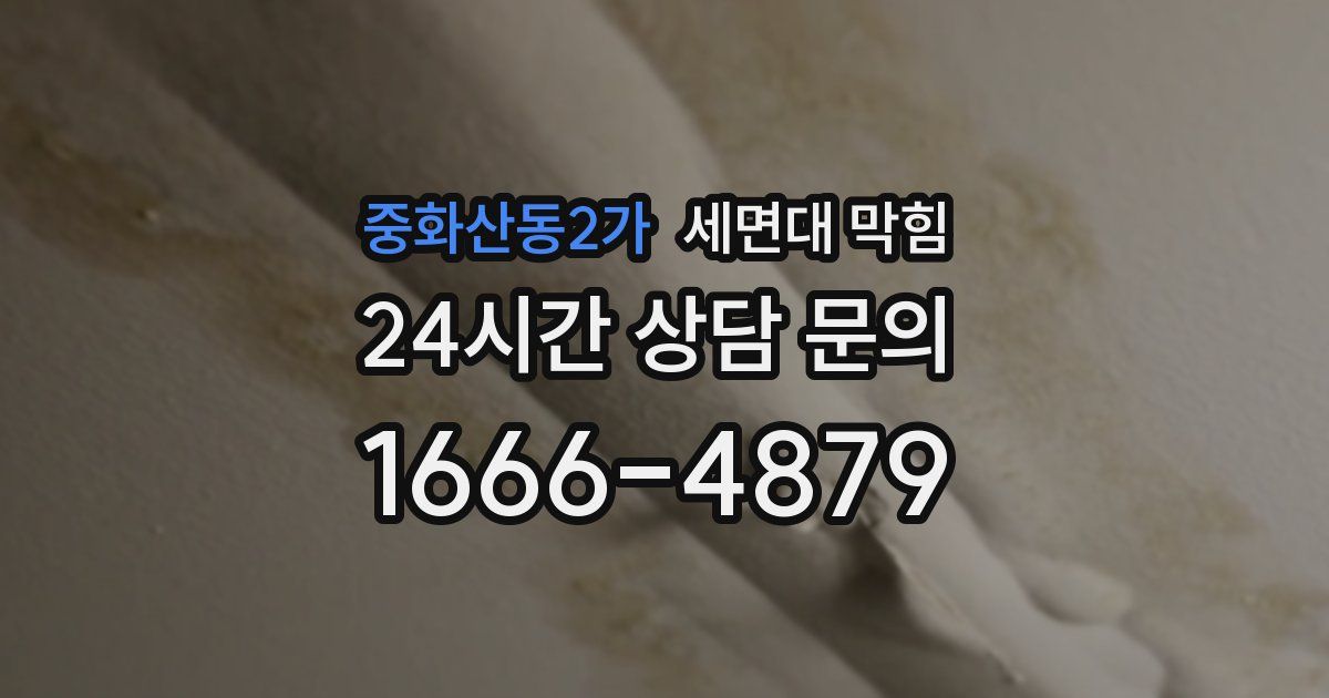 중화산동2가 세면대 막힘