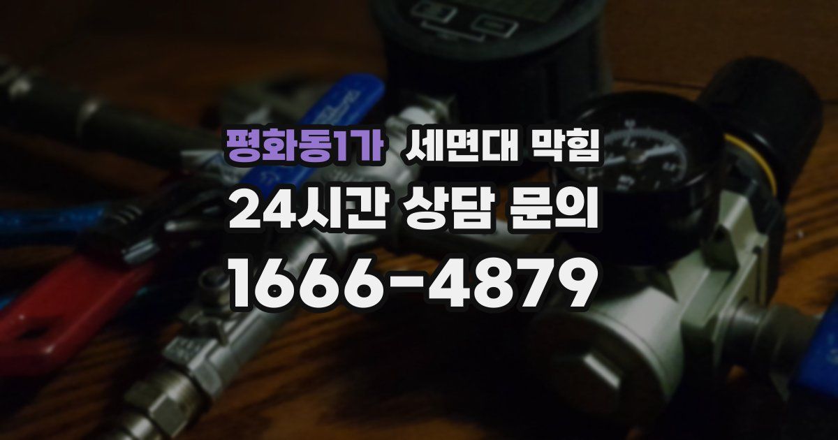 평화동1가 세면대 막힘