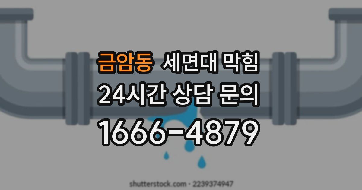 금암동 세면대 막힘