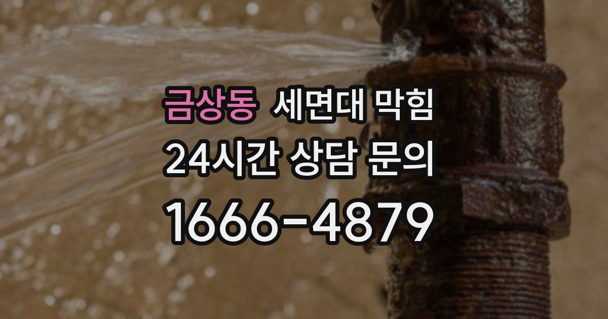 금상동 세면대 막힘