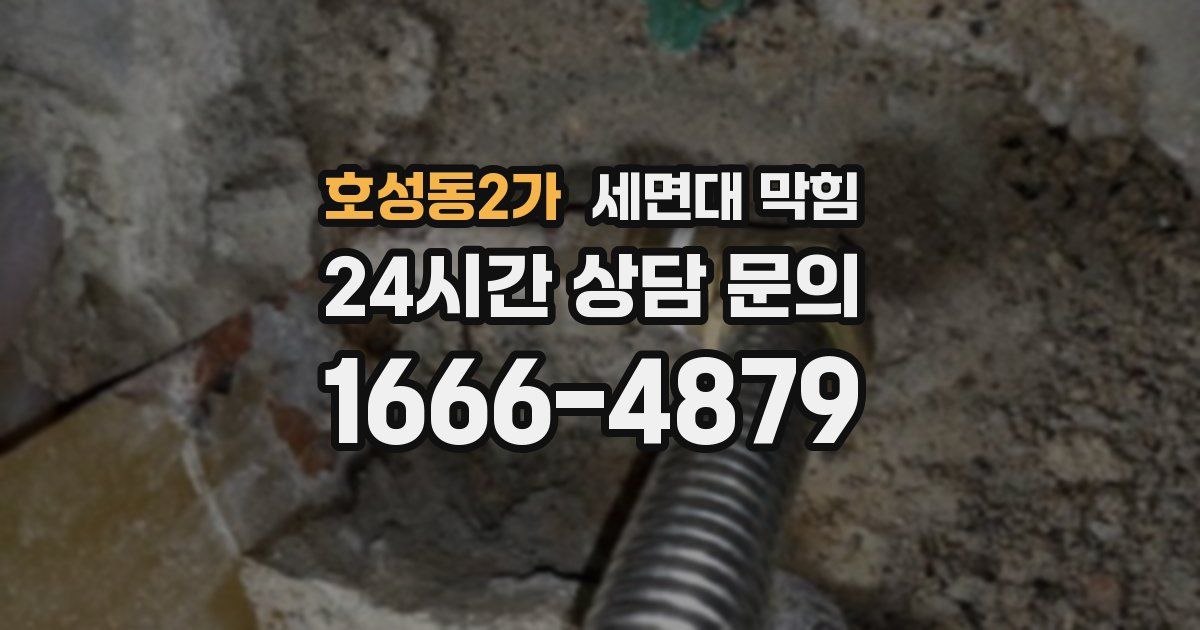 호성동2가 세면대 막힘