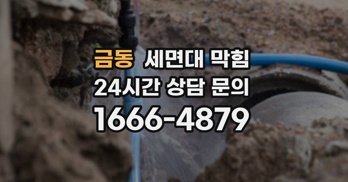 금동 세면대 막힘