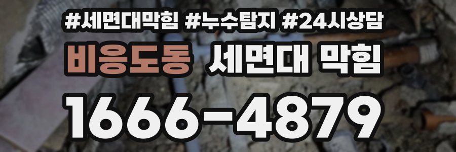 비응도동 세면대 막힘