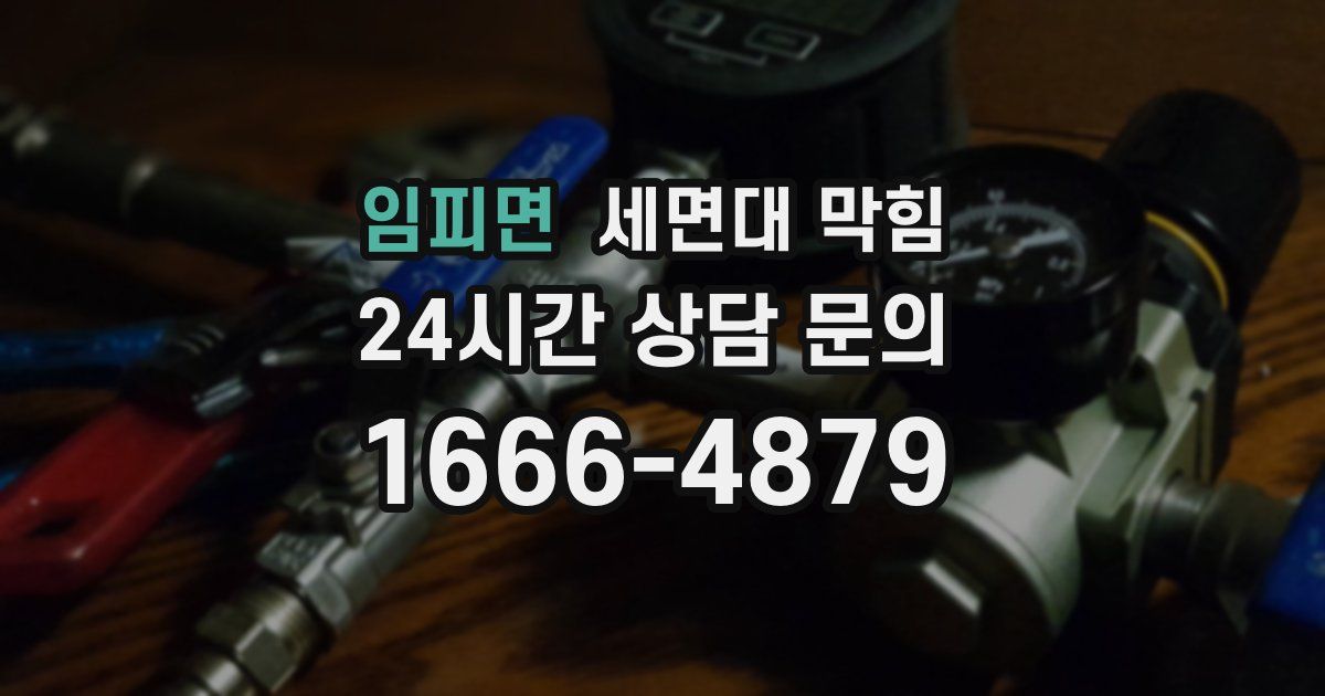 임피면 세면대 막힘