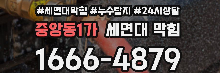 중앙동1가 세면대 막힘