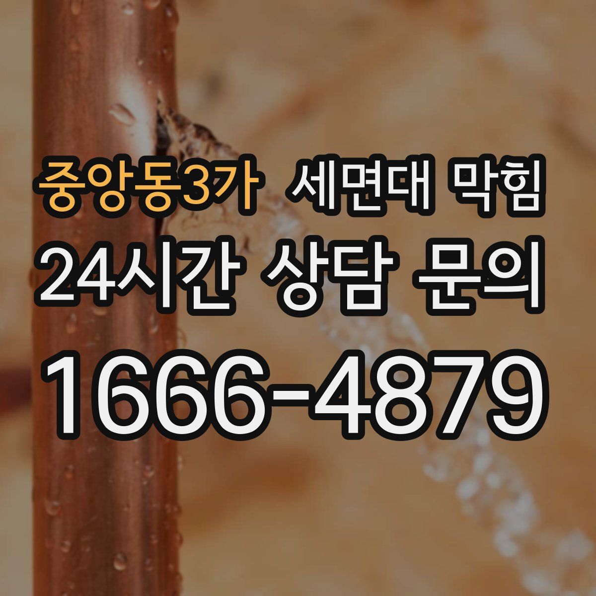 중앙동3가 세면대 막힘