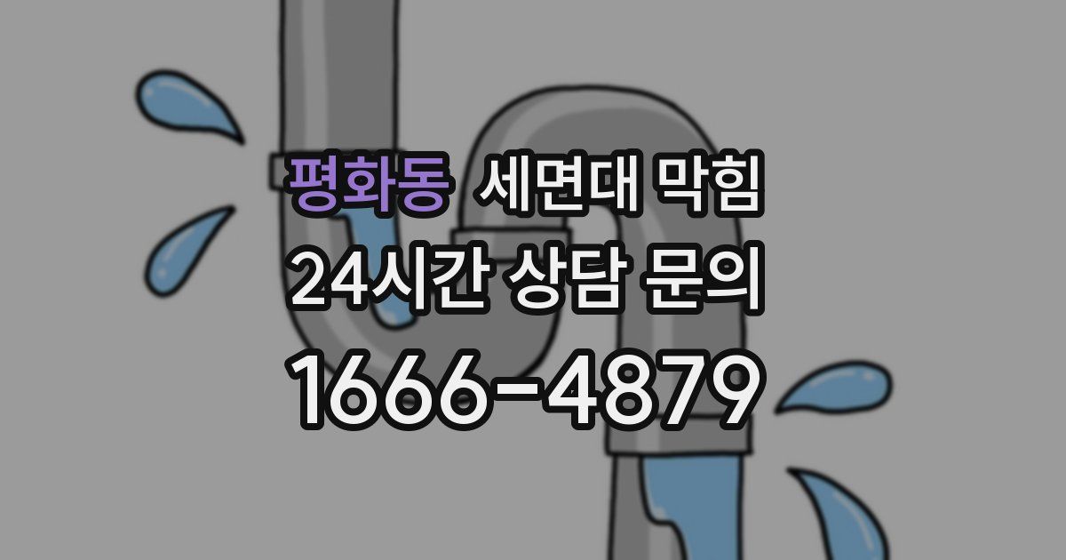 평화동 세면대 막힘