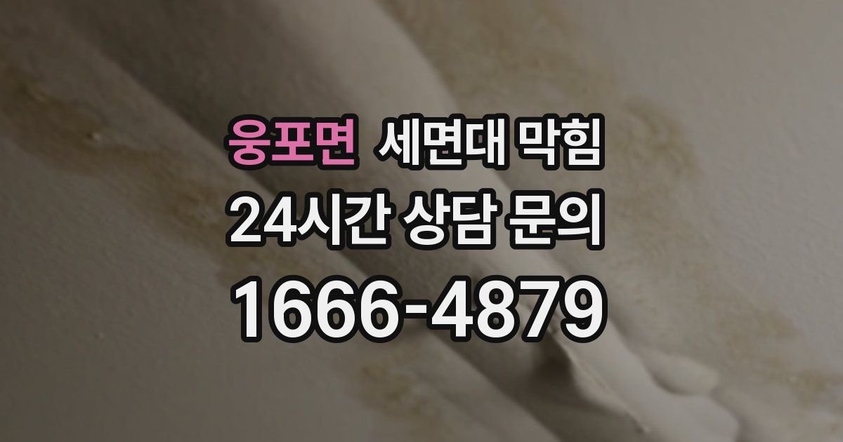 웅포면 세면대 막힘