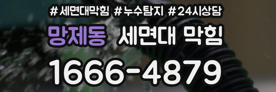 망제동 세면대 막힘