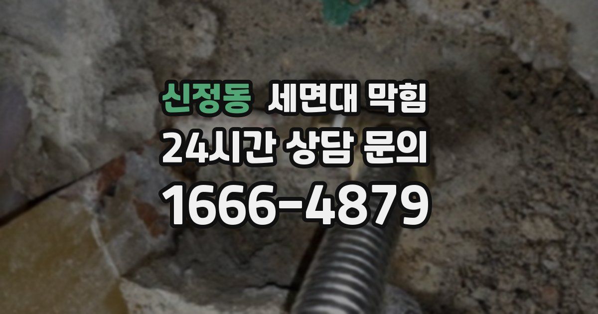 신정동 세면대 막힘