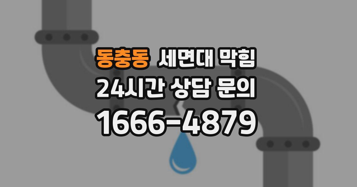 동충동 세면대 막힘