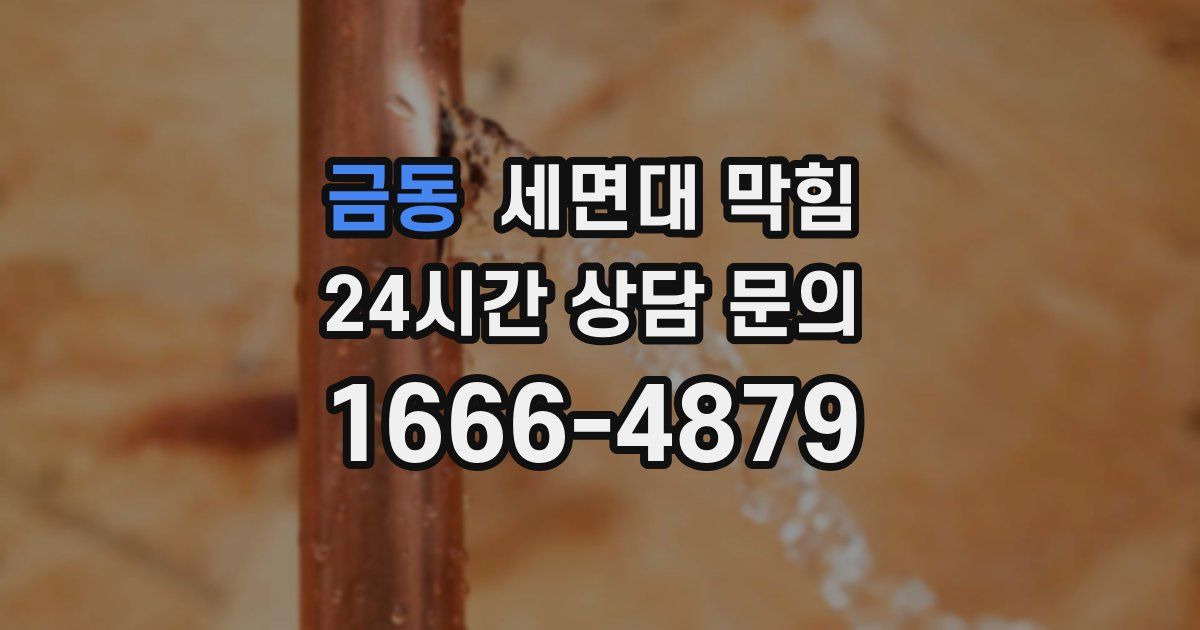 금동 세면대 막힘