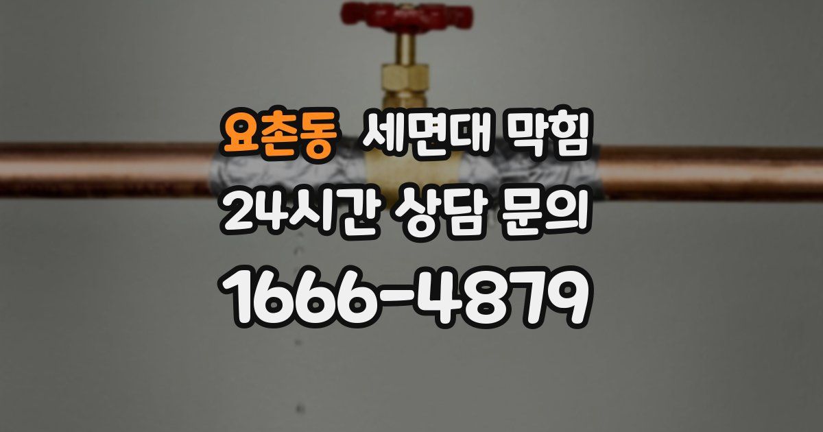 요촌동 세면대 막힘