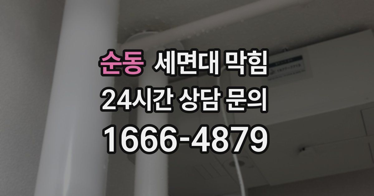 순동 세면대 막힘