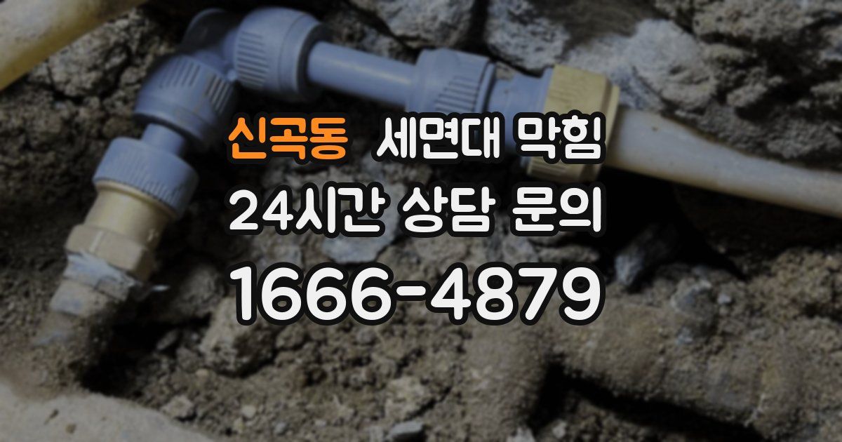 신곡동 세면대 막힘