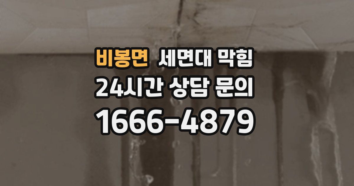 비봉면 세면대 막힘