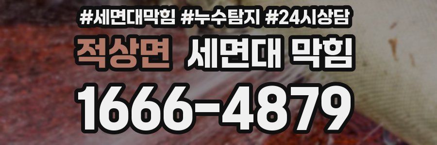 적상면 세면대 막힘