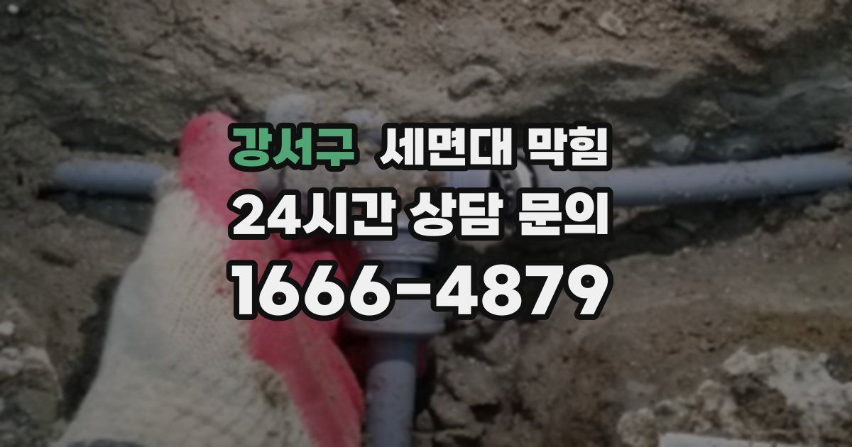 강서구 세면대 막힘