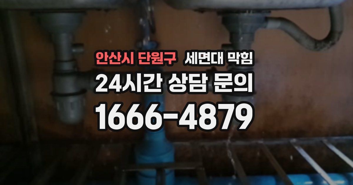안산시 단원구 세면대 막힘
